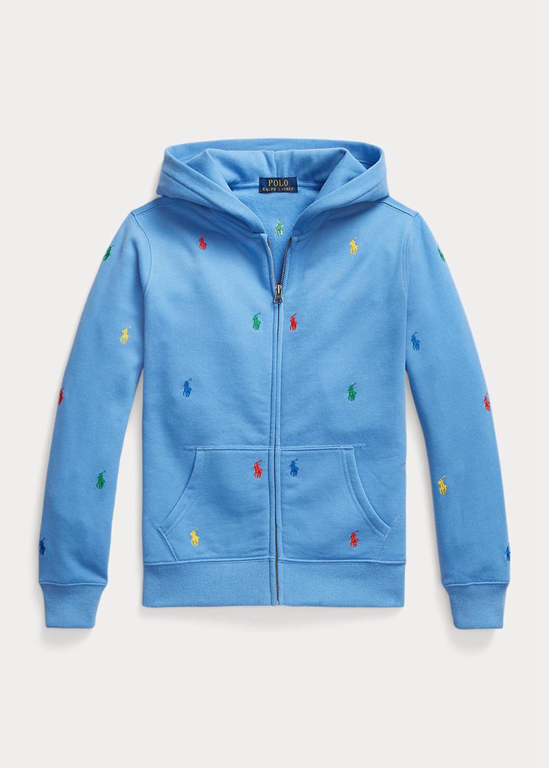 Sudadera Con Capucha Ralph Lauren Niño 6-14 Años Polo Pony De Lana Full-Zip Chile Azules UITKA-6318